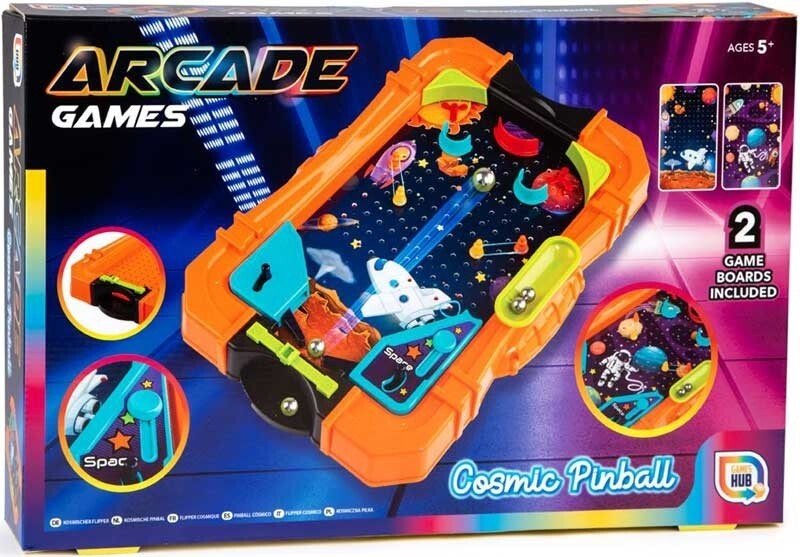 Cosmic Pinball Space Themed Tabletop Action Reflex Rapid Game Kids Toy 5+ Gift