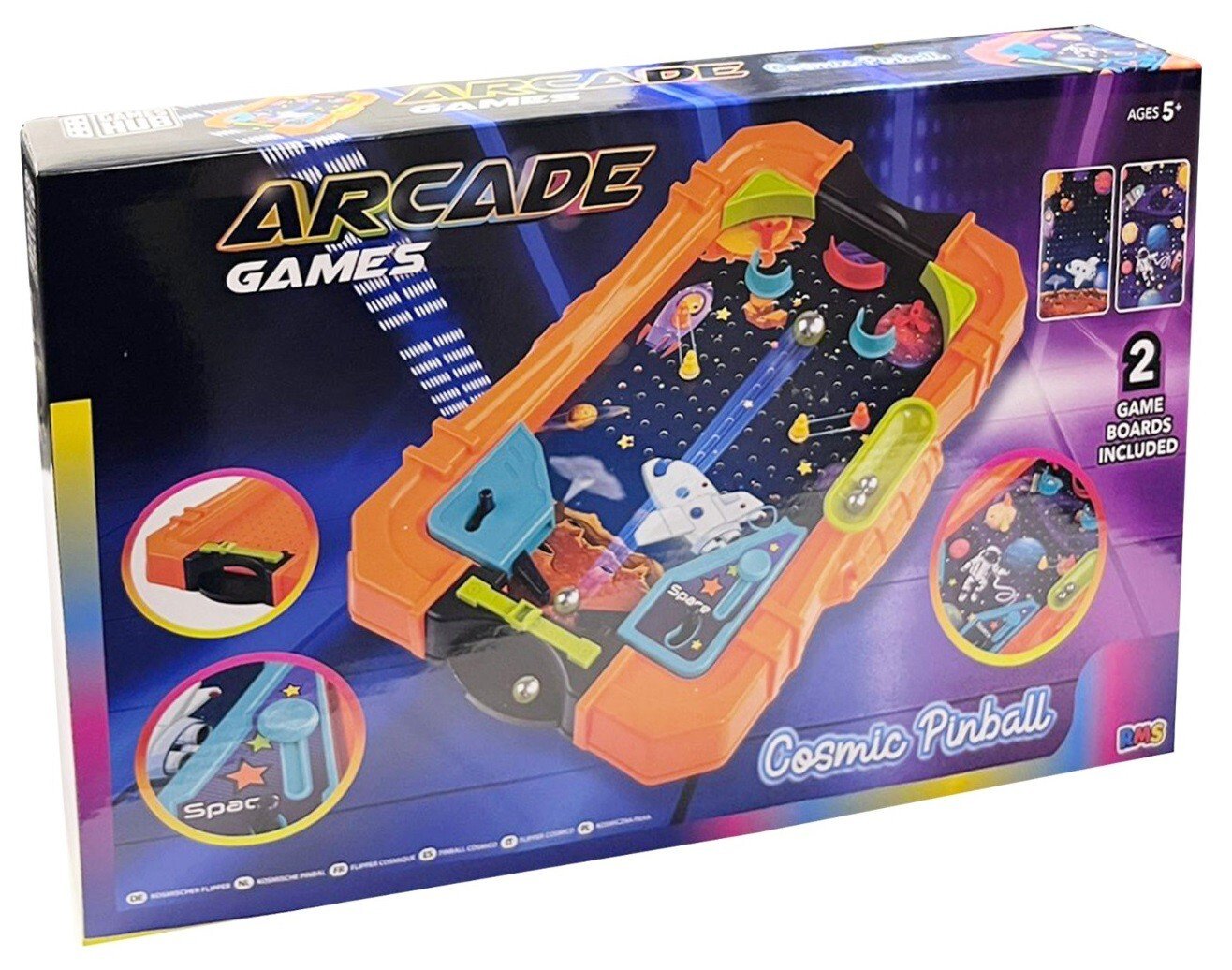 Cosmic Pinball Space Themed Tabletop Action Reflex Rapid Game Kids Toy 5+ Gift