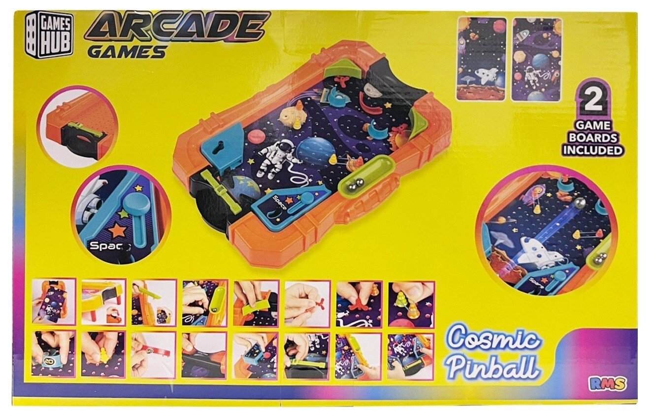Cosmic Pinball Space Themed Tabletop Action Reflex Rapid Game Kids Toy 5+ Gift