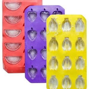 Fruit Shaped Ice Cube Moulds Strawberry Watermelon Banana Reusable Food Safe