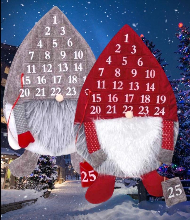 Add your Own Treat Advent Calendar Felt Gonk 1-25 Christmas Countdown 25 Days