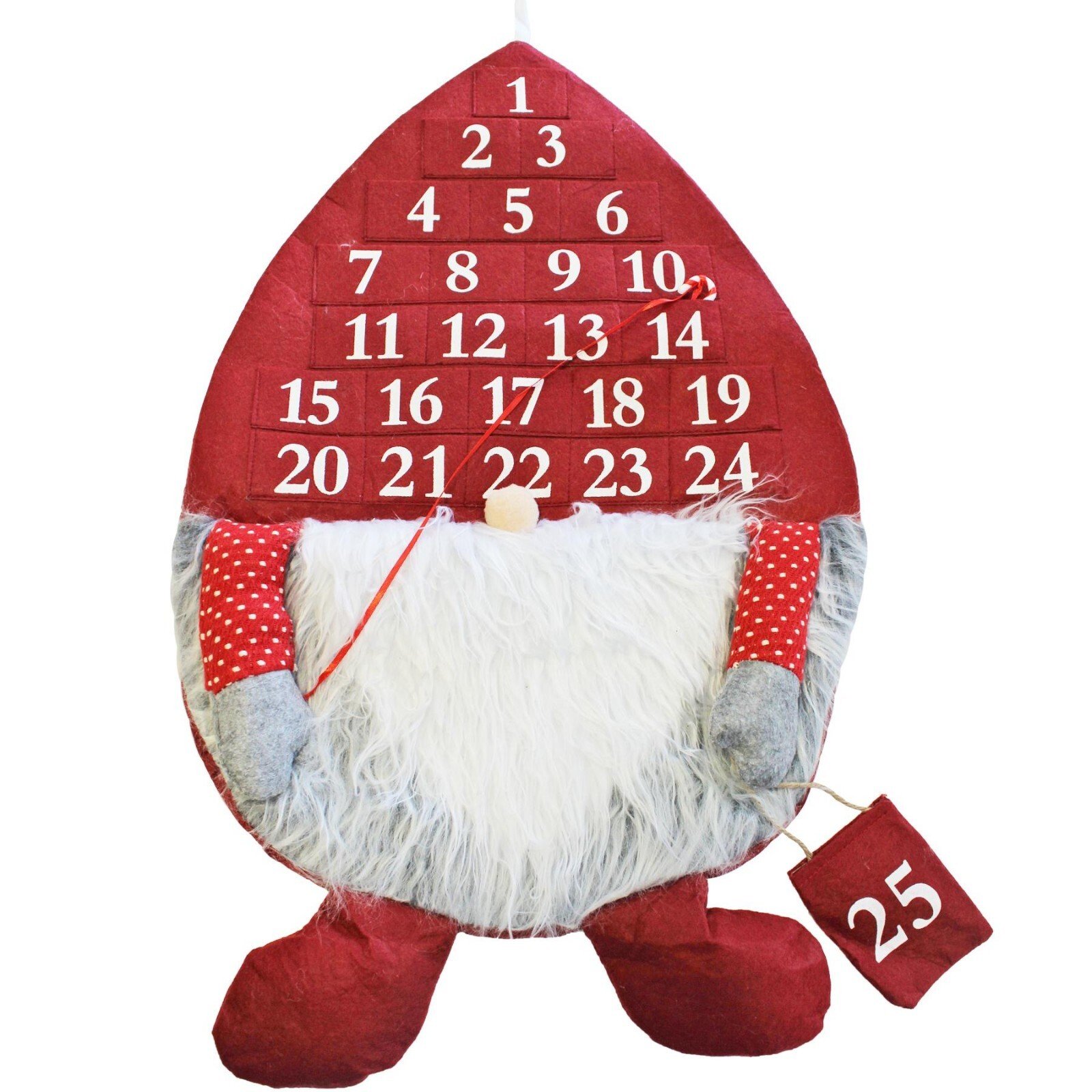 Add your Own Treat Advent Calendar Felt Gonk 1-25 Christmas Countdown 25 Days
