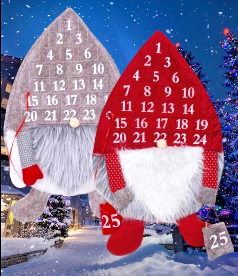 Add your Own Treat Advent Calendar Felt Gonk 1-25 Christmas Countdown 25 Days