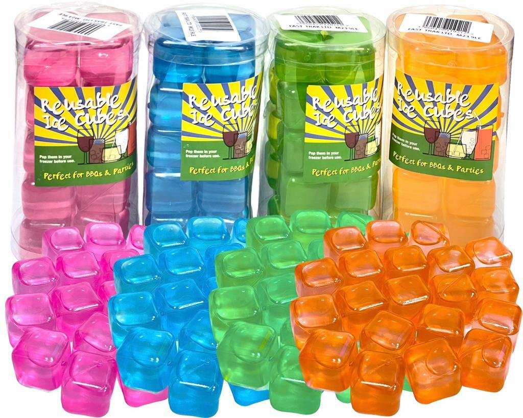 20 Washable Plastic Reusable Ice Cube Bottle Tray Soda Drinks Dry And Freezer