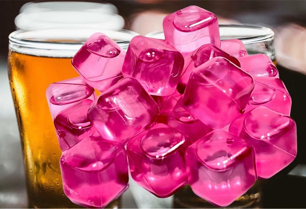 20 Washable Plastic Reusable Ice Cube Bottle Tray Soda Drinks Dry And Freezer