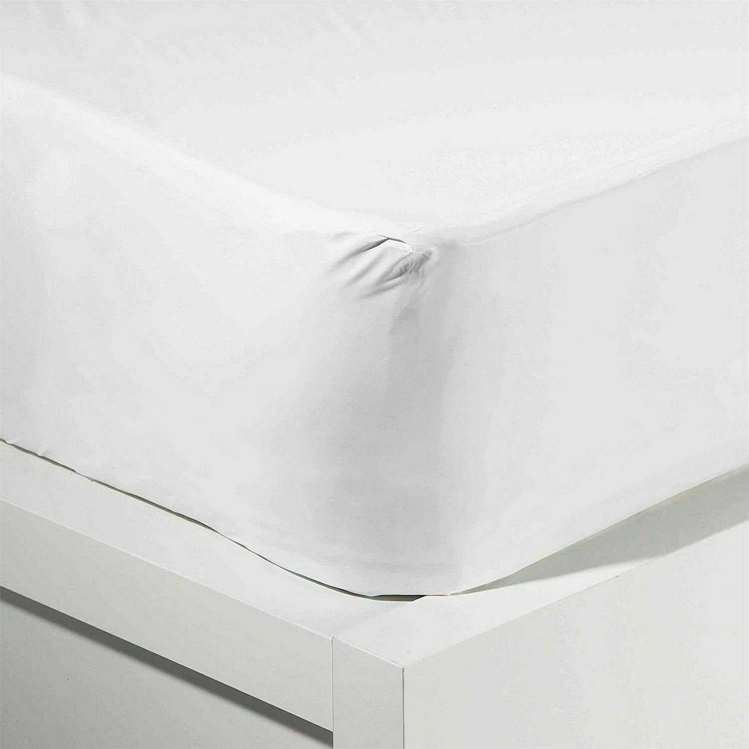 New Waterproof Mattress Protector Cover Fitted Sheet Bed Cover Vinyl Plastic UK