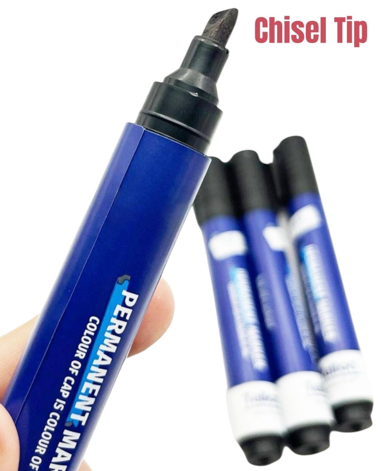 8 Pack Black Permanent Markers Quick Drying Marker Chisel Tip Pen School Thick