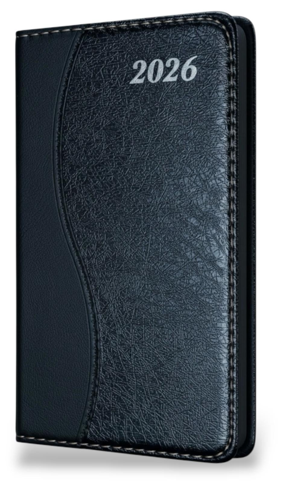 2026 Diary Slim Day A Page / Week To View Pocket Leather Cover Full Year Planner
