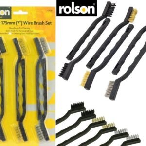 6x Small Mini Wire Brush Set Steel Copper Nylon For Cleaning Metal Rust Removal