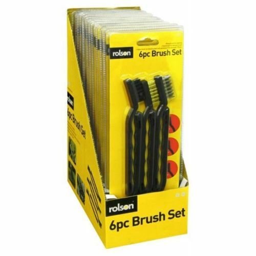 6x Small Mini Wire Brush Set Steel Copper Nylon For Cleaning Metal Rust Removal