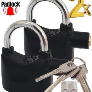 2x Motion Sensor Activated Siren Alarm Motorcycle Disc Lock Padlock Weatherproof