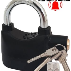 HEAVY DUTY ALARM LOCK Siren Motorbike Keyed Lock Bicycle Padlock Security Pad UK