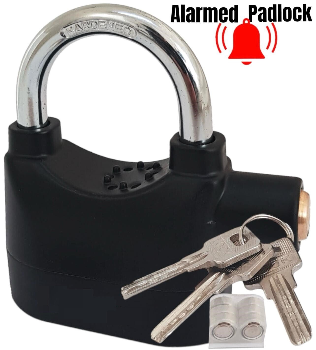 HEAVY DUTY ALARM LOCK Siren Motorbike Keyed Lock Bicycle Padlock Security Pad UK