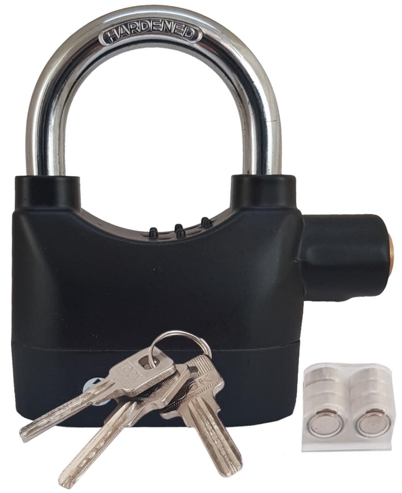 HEAVY DUTY ALARM LOCK Siren Motorbike Keyed Lock Bicycle Padlock Security Pad UK