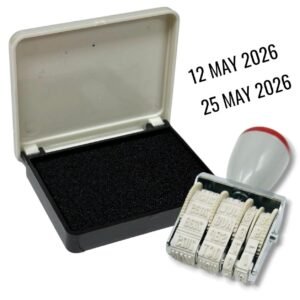 DATE STAMP AND BLACK INK PAD IDEAL STAMPING DATING FOR SCHOOL OFFICE HOME USE