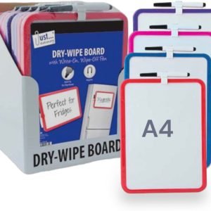 A4 Dry Wipe Magnetic Whiteboard Mini Office Notice Memo White Board Pen & Eraser