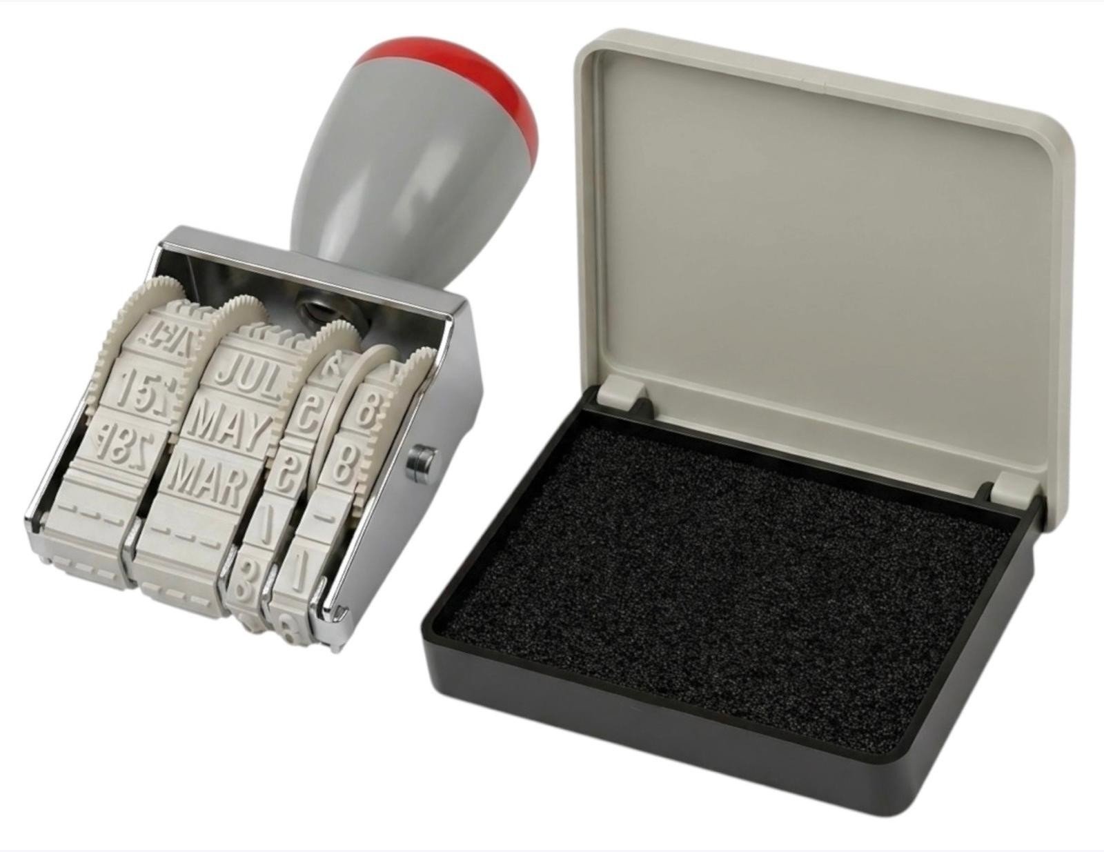 DATE STAMP AND BLACK INK PAD IDEAL STAMPING DATING FOR SCHOOL OFFICE HOME USE