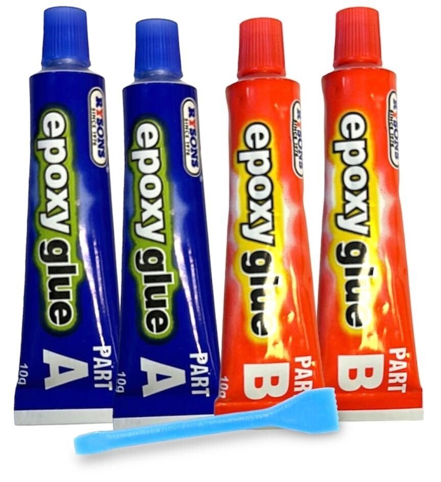 4 Epoxy Glue Resin Strong Adhesive Kit Hardener Bonds Metal Plastic Wood Glass