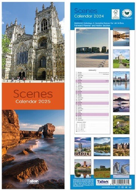 2026 Super Slim Month to View Spiral Bound Hanging Wall Calendar Home Office