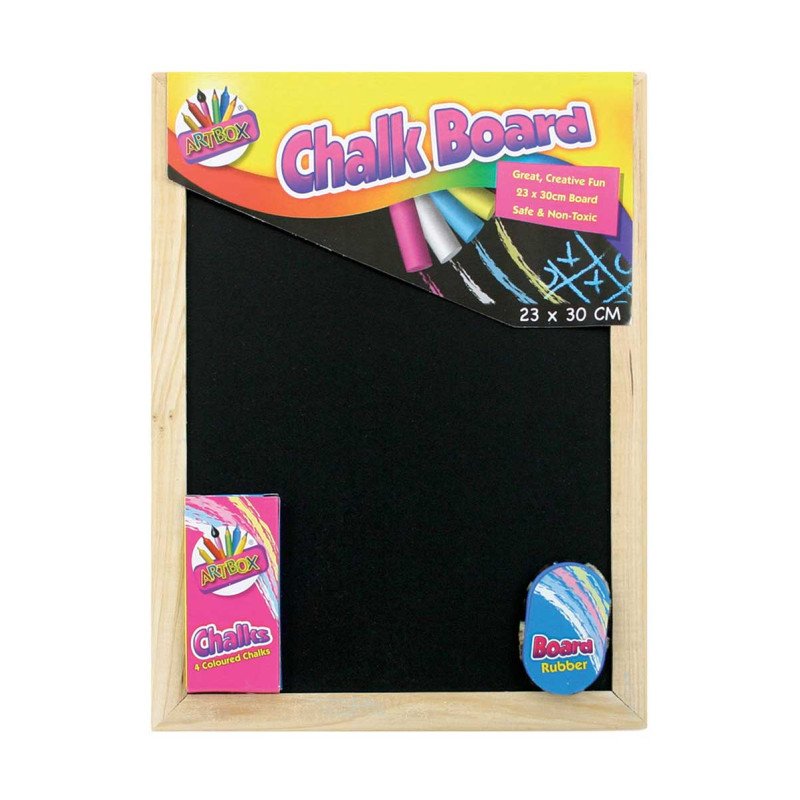 Artbox Chalk Board 23 x 30 cm Set A4 + Chalks Board & Eraser Rubber