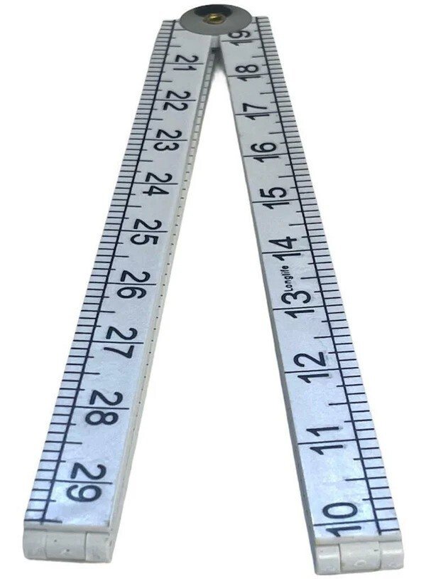 Folding Plastic Ruler 1m 3ft Easy to Read Metric Imperial Markings MS165