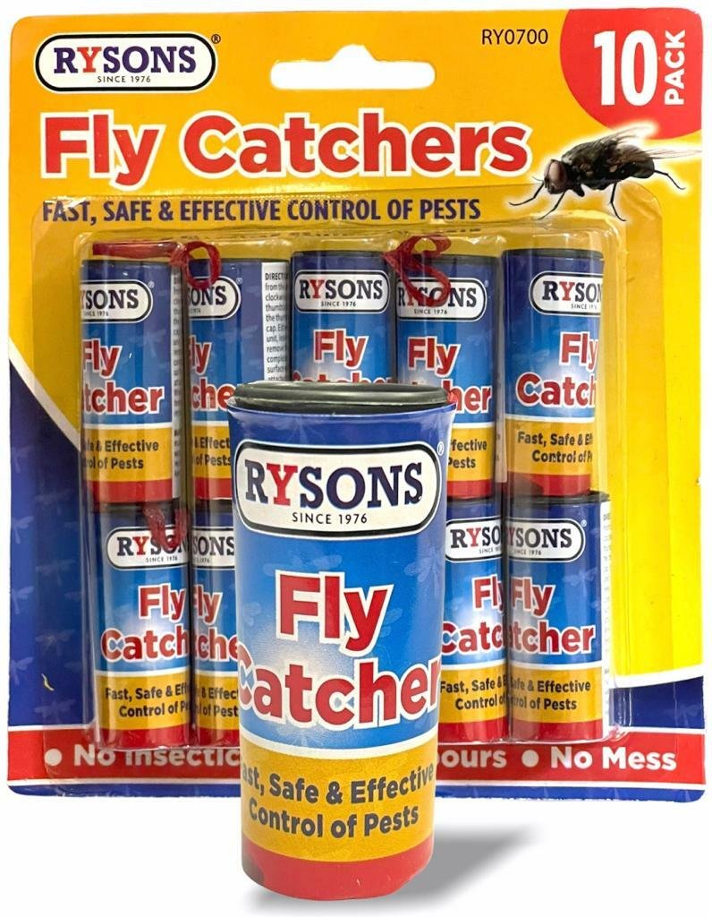 10 Fly Insect Catcher Paper Sticky Glue Bug Trap Killer Strong Roll Tape Strip