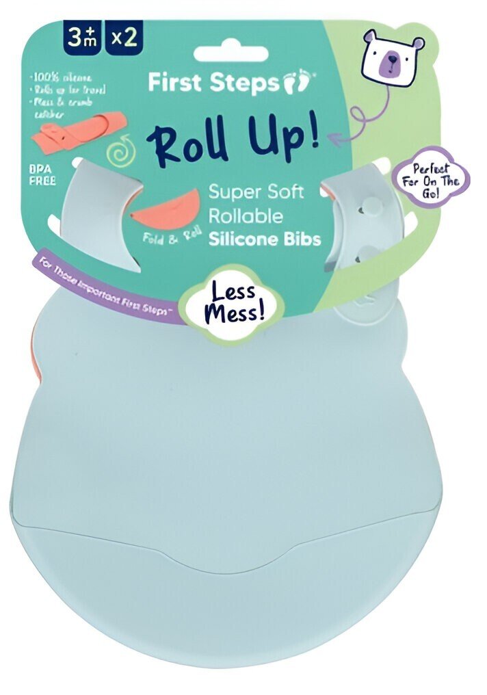 2Pcs Baby Bibs Dishwasher safe Comfortable Silicone Feeding Food Catcher weaning