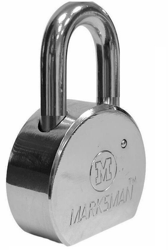 65mm Short Shackle Chrome Steel High Security Padlock & 3 Keys Heavy Duty Large