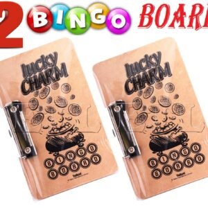 2Pcs Lucky Bingo Board With Clasp Clip Left Hand Clip 24cm x 15cm Approx
