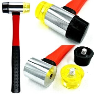 40mm Double Faced Rubber Hammer Nylon Head Tile Window Glazing Mallet Tools