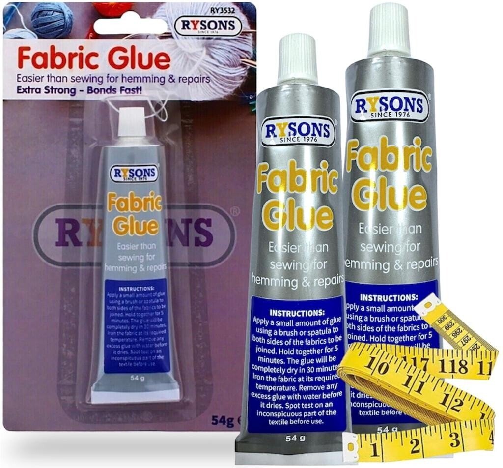 2x Extra Strong Fabric Glue 54g Quick Bond Adhesive for Hemming Sewing No Stitch