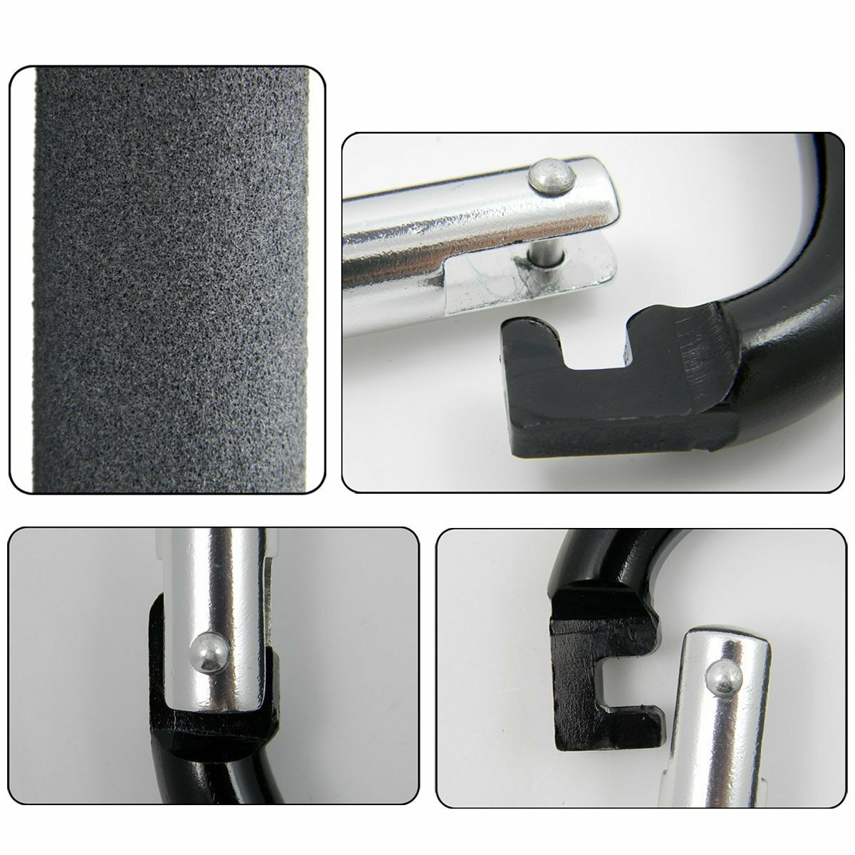 150mm/6" JUMBO ALUMINIUM CARRYING HOOK SPRING LOADED SNAP LOCK CARABINER