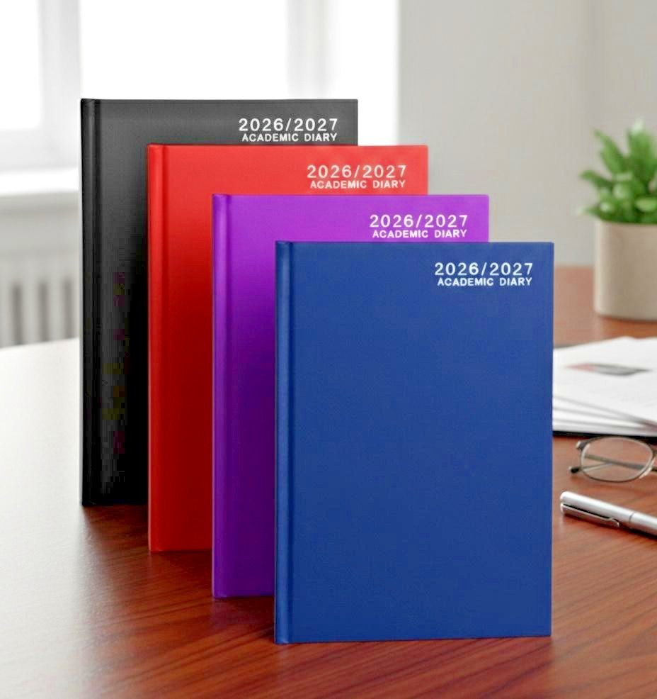 2026-2027 A5 Size Academic Mid Year Week to View Student Teacher Diary Planner