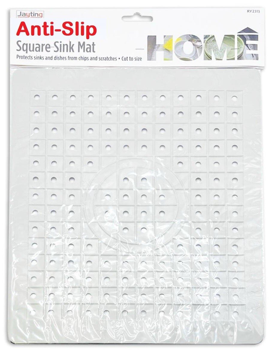 RUBBER SINK MAT NON SLIP KITCHEN DRAINER DRAINING DRAIN PROTECTOR MAT 31 x 26cm