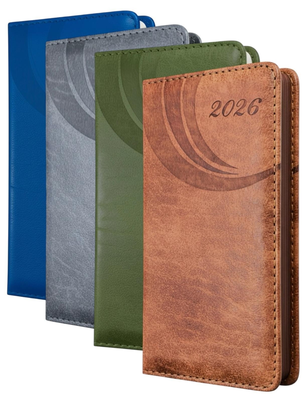 2026 Diary Slim Page A Day Diary Pu Leather Full Year Planner Case Bound Cover
