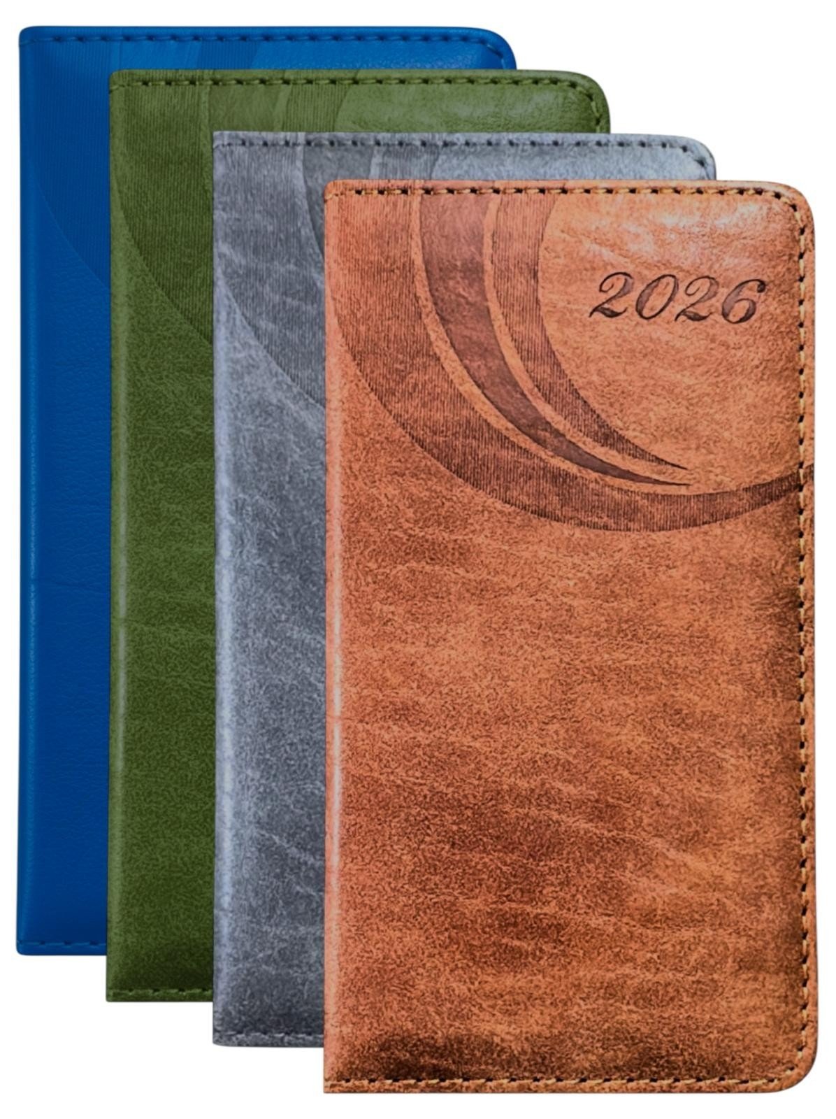 2026 Diary Slim Page A Day Diary Pu Leather Full Year Planner Case Bound Cover