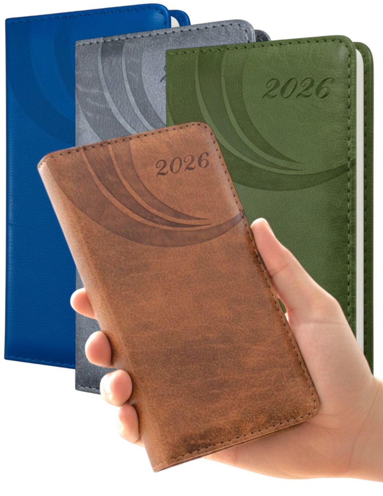 2026 Diary Slim Page A Day Diary Pu Leather Full Year Planner Case Bound Cover