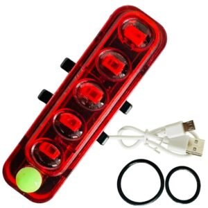 Bicycle Rear Red Light Back light Waterproof USB Rechargeable 5 LED Bike light