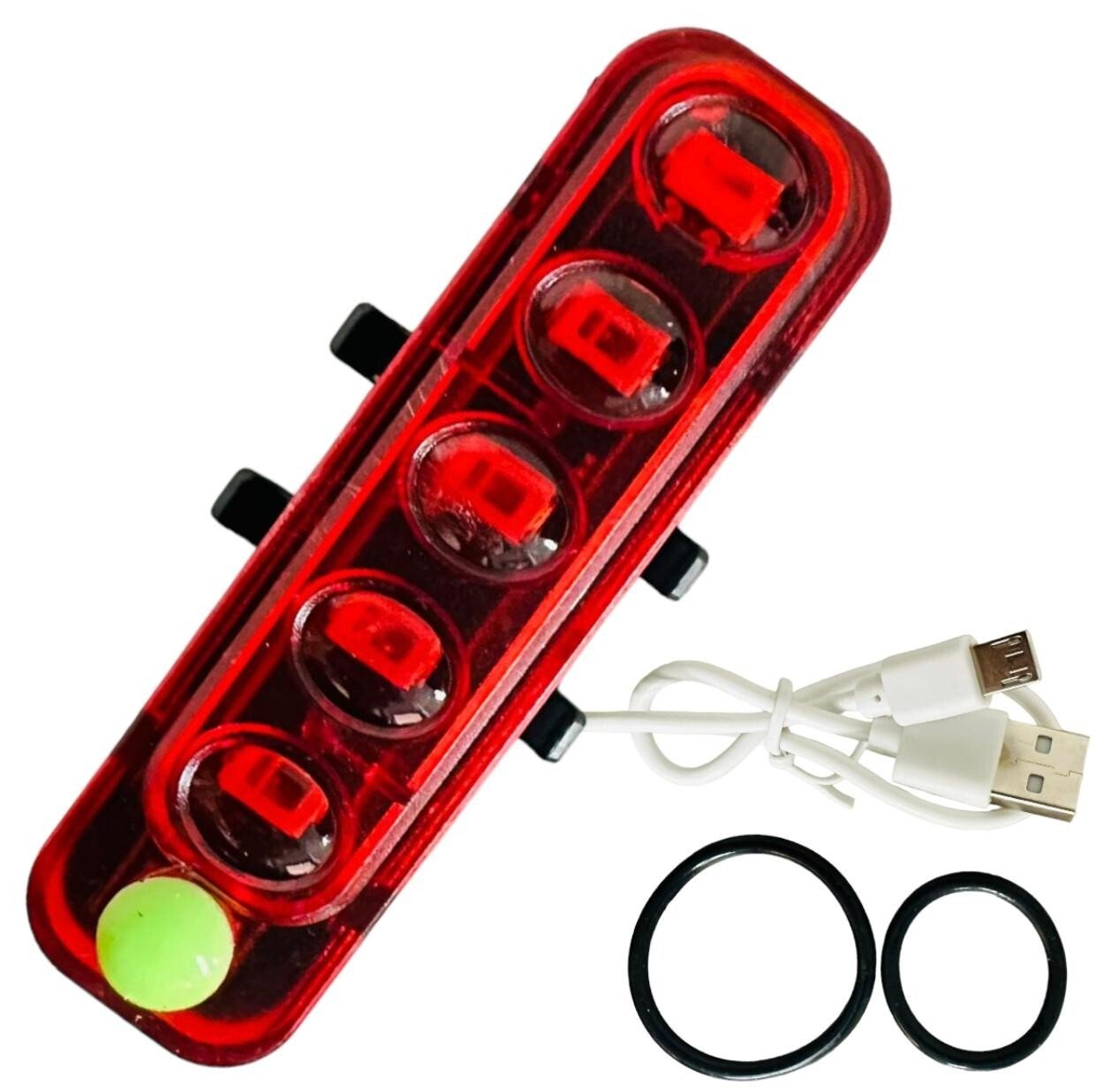 Bicycle Rear Red Light Back light Waterproof USB Rechargeable 5 LED Bike light