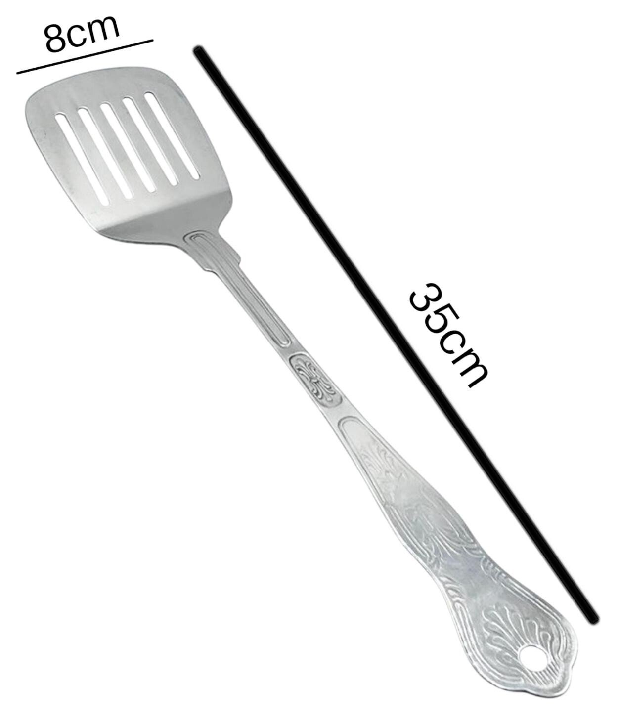 Stainless Steel kitchen Slotted Turner Spatula Kitchen Cooking Tool Utensil 35cm