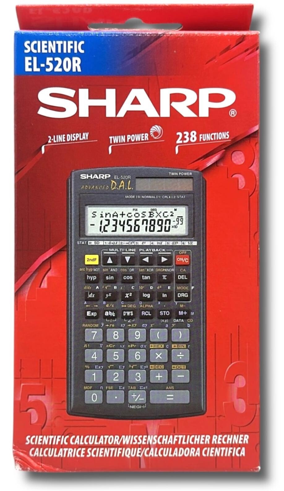 SCIENTIFIC CALCULATOR ELECTRONIC OFFICE SCHOOL EXAMS GCSE WORK OFFICE-SHARP