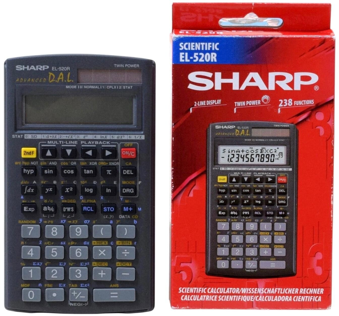 SCIENTIFIC CALCULATOR ELECTRONIC OFFICE SCHOOL EXAMS GCSE WORK OFFICE-SHARP