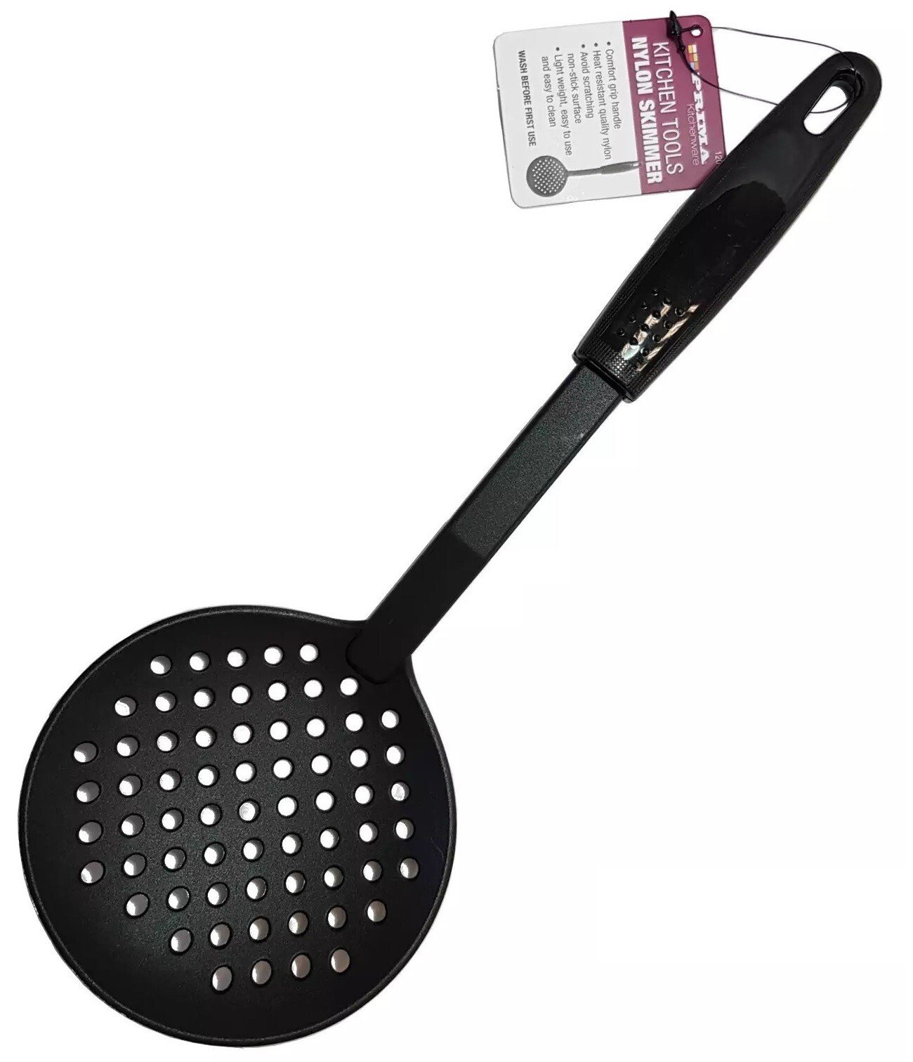 Black Professional Skimmer Slotted Nylon Spoon Cooking Utensils Kitchen Tool
