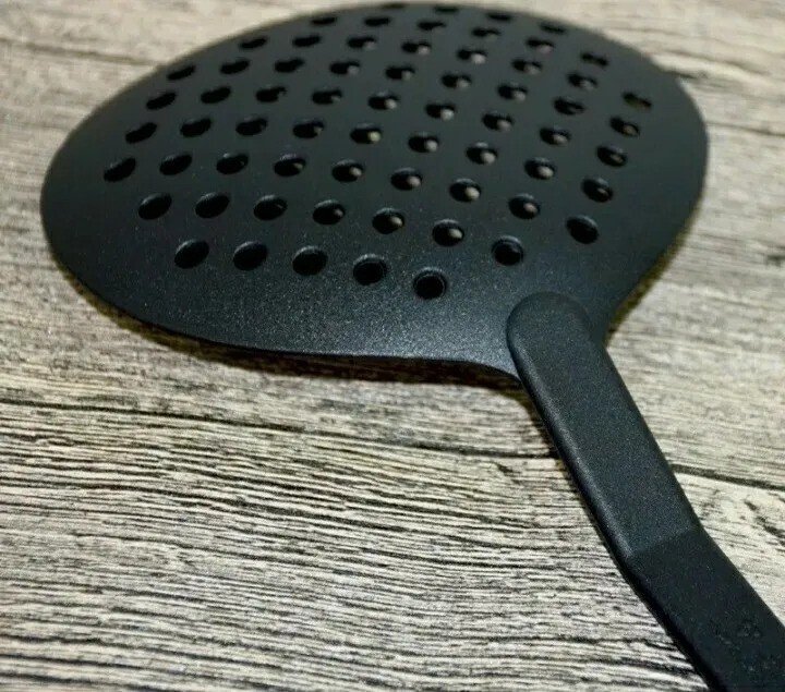Black Professional Skimmer Slotted Nylon Spoon Cooking Utensils Kitchen Tool