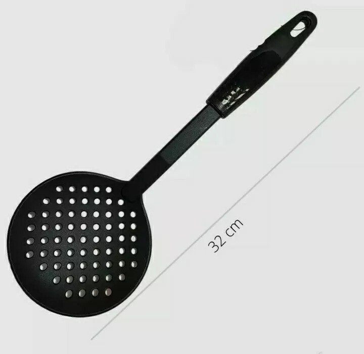 Black Professional Skimmer Slotted Nylon Spoon Cooking Utensils Kitchen Tool
