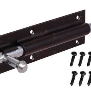 Heavy Duty Large Garden Gate Shed Sliding Door 6″ Tower Bolt Black Latch Catch