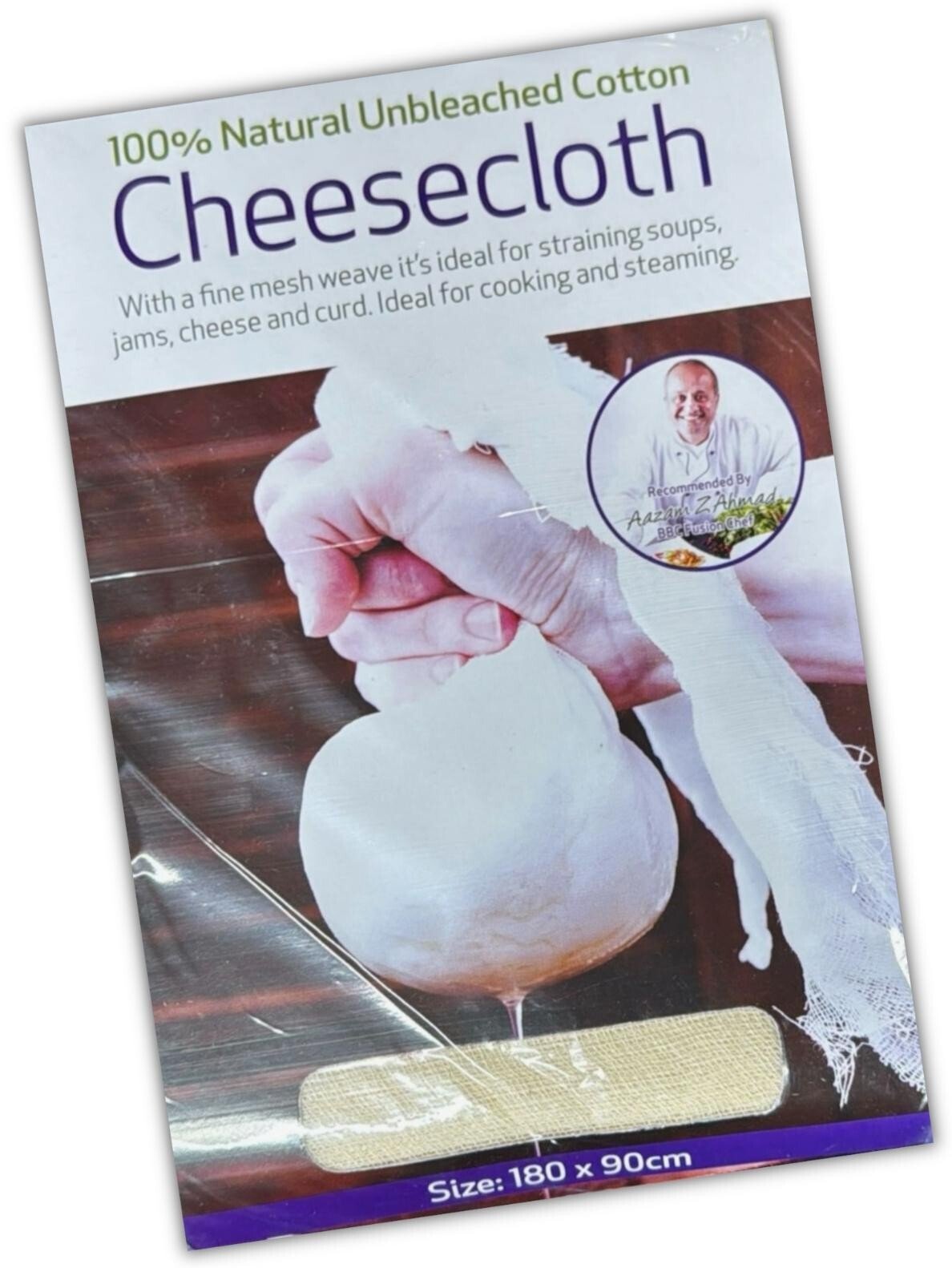 2 PC CHEESE CLOTH 100% COTTON 180 X 90cm MUSLIN STRAIN DRAIN STRAINING STEAMING