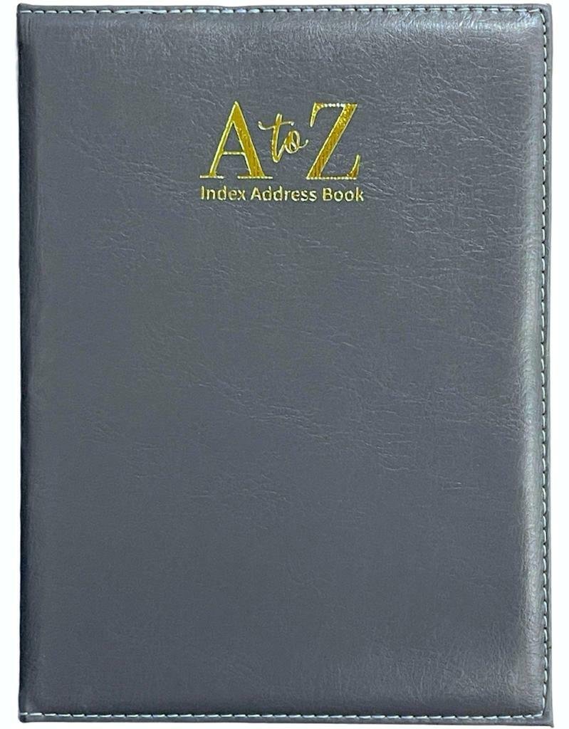 Index Address Book Leather Look Cover Executive Padded 4 Sizes Notebook A-Z