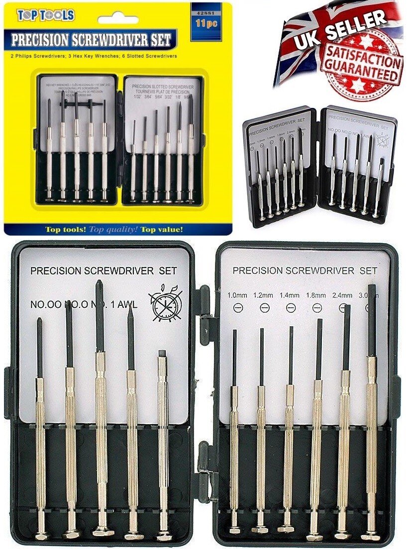 11Pcs Mini Screwdriver Set Precision Tool Kit For Watch Jewelry Glasses Repairs