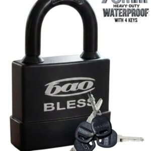 Heavy Duty Padlock Short Shackle 70mm Waterproof 4 keys Security Outdoor Shed